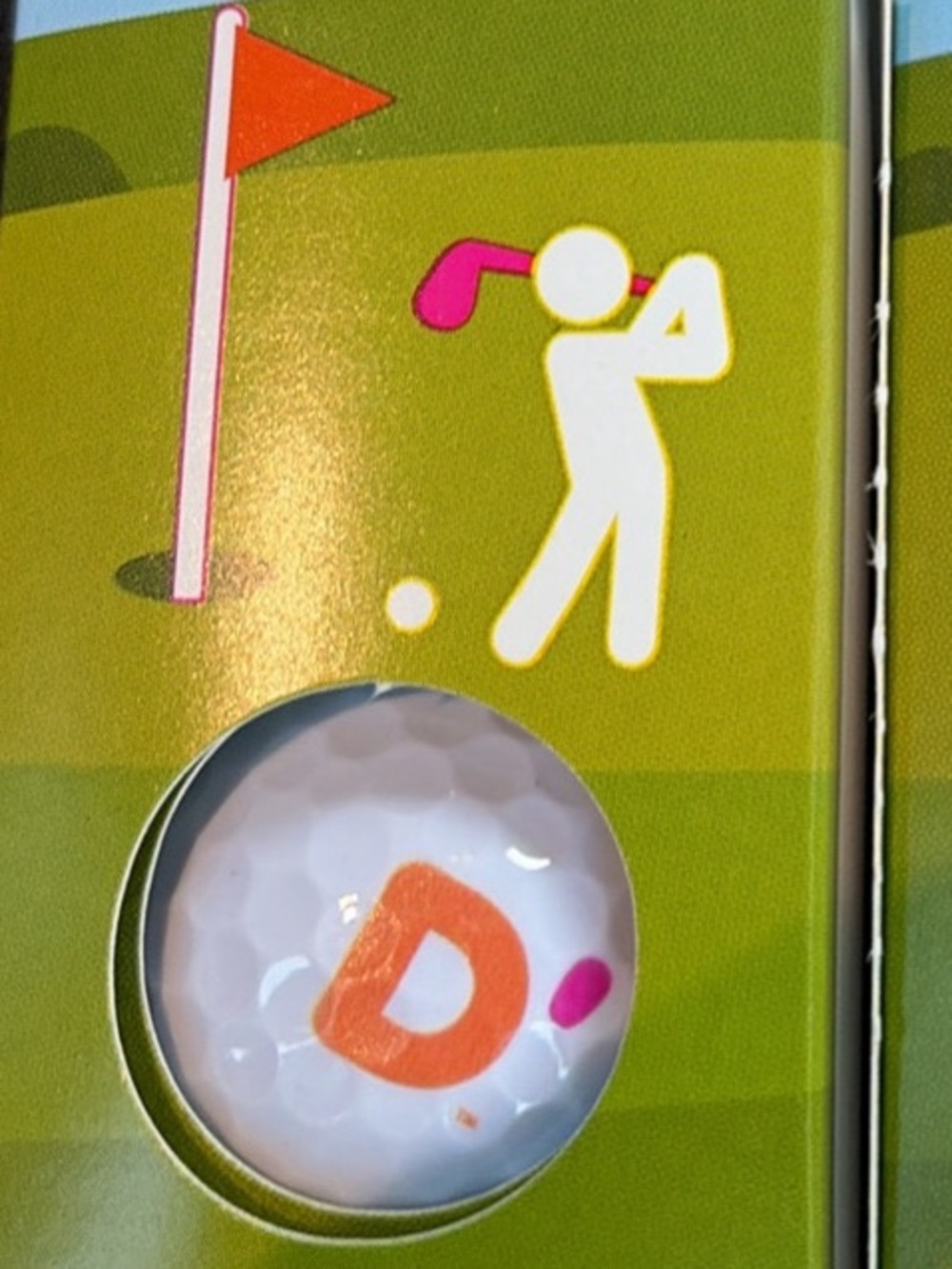 New Dunkin' x TaylorMade Branded Golf Balls - White with Orange & Pink Logo